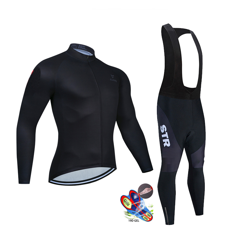 Cycling Community - Conjunto de Jersey de ciclismo negro